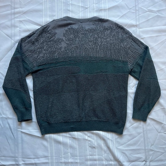 Vtg Shenandoah Golf Sweater Textured Retro Knit Men Sz Large XL Embroidered USA - Picture 9 of 9